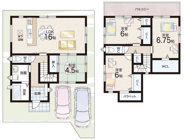 20(祝)21(土)22(日)現地説明会開催中　天理市別所町の間取り|3号地