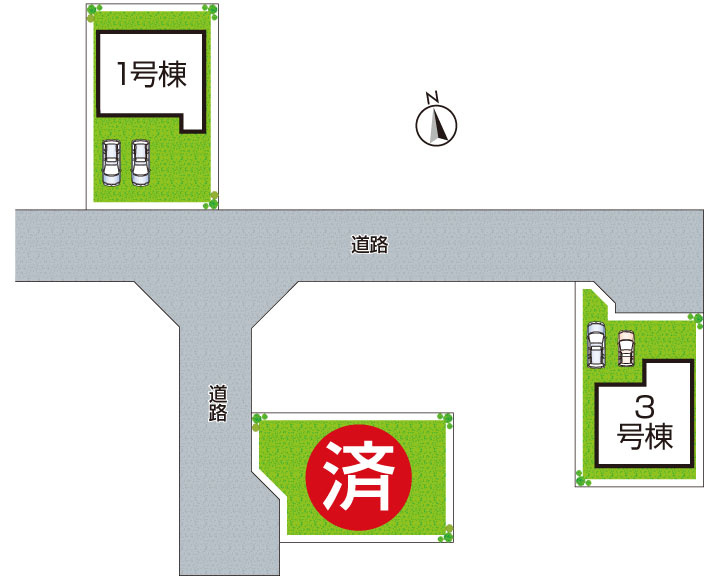 20(祝)21(土)22(日)現地説明会開催中　天理市別所町の区画図|全3区画