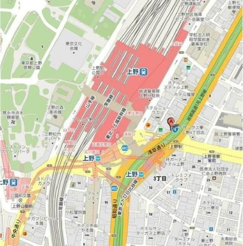 アルベルゴ上野の地図