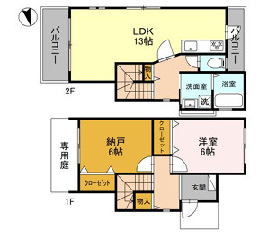深阪南戸建の間取り