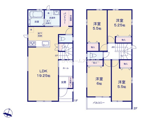 【間取り】 | 名古屋市守山区苗代２丁目7-41『仲介料無料』新築戸建て | A号棟