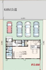 ★★南城市佐敷新開-全1棟の区画図|区画図