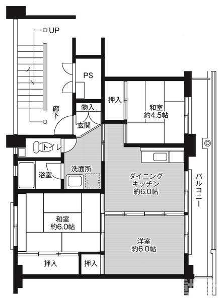 ビレッジハウス豊浜1号棟の間取り