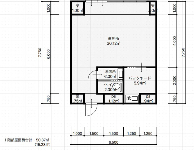 大津市本堅田５丁目の店舗事務所の間取り