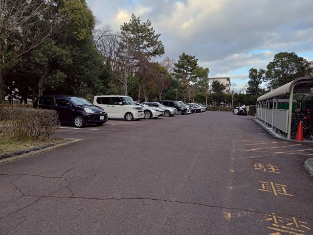 白川高層住宅11棟の駐車場