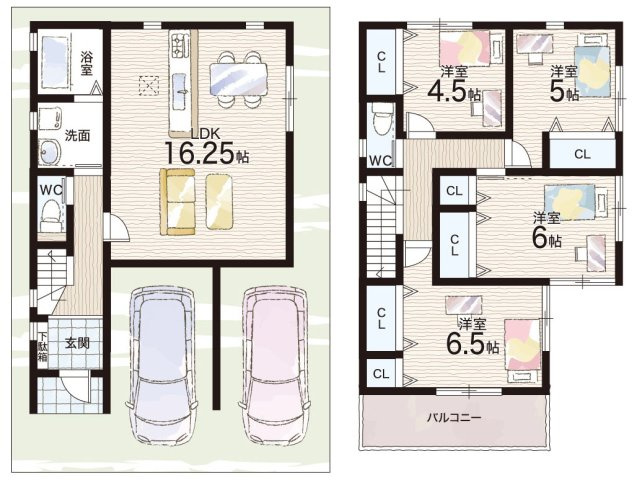 亀岡市千代川町今津　第4期　新築一戸建ての間取り