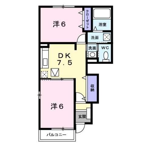 グレイスフルＢの間取り