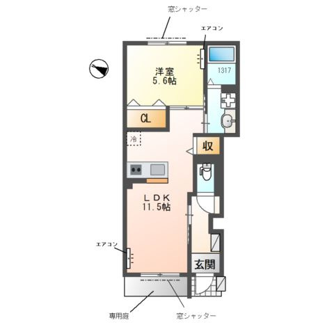 【間取り】 | (仮称)　柏市柏　新築アパート