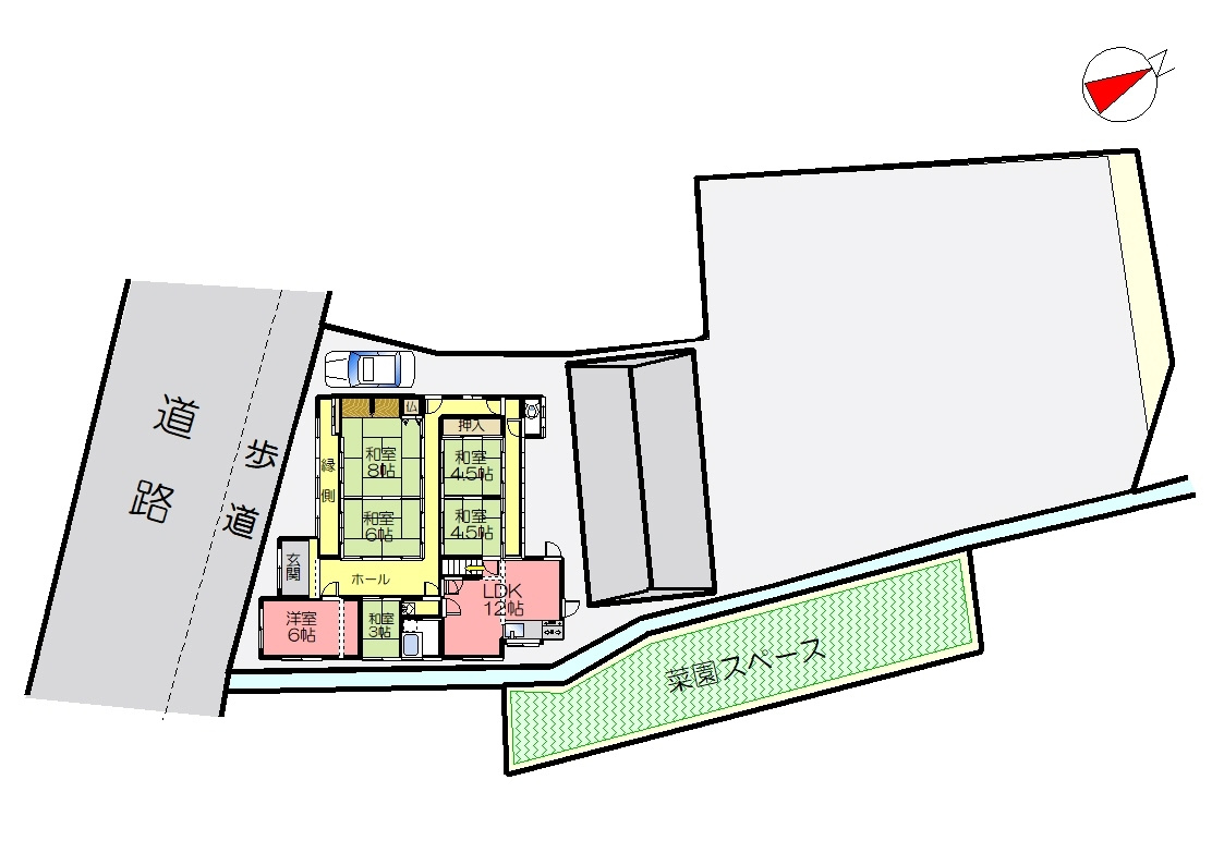 丹波市山南町井原の中古一戸建の区画図