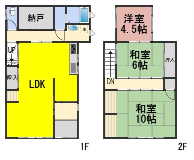 ６６２５８　大垣市歩行町中古戸建ての間取り