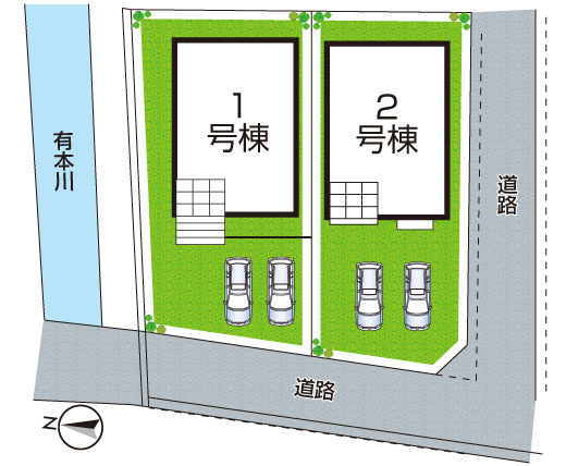 和歌山市中之島　第3期　新築一戸建ての区画図|全２区画