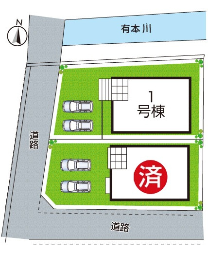 和歌山市中之島　第3期　新築一戸建ての区画図|全２区画