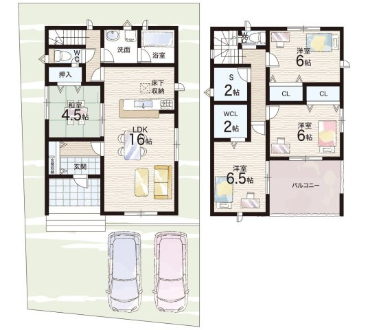 和歌山市中之島　第3期　新築一戸建ての間取り