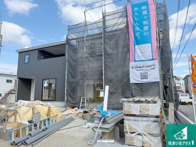 和歌山市中之島　第3期　新築一戸建ての外観|周辺は落ち着いた街並みの住宅地！子育てがしやすい住環境です！まだ未完成ですが、現地でしかわからない事もございます。是非一度ご覧ください。