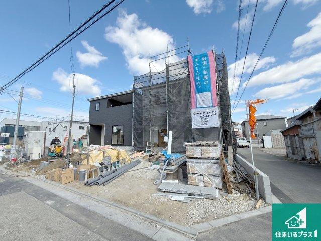 和歌山市中之島　第3期　新築一戸建ての外観|周辺は落ち着いた街並みの住宅地！子育てがしやすい住環境です！まだ未完成ですが、現地でしかわからない事もございます。是非一度ご覧ください。