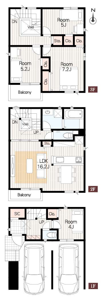 MELDIA東区徳川1521③｜名古屋市の戸建ならホームアップの区画図