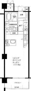 大阪市天王寺区筆ケ崎町の賃貸マンションの間取り