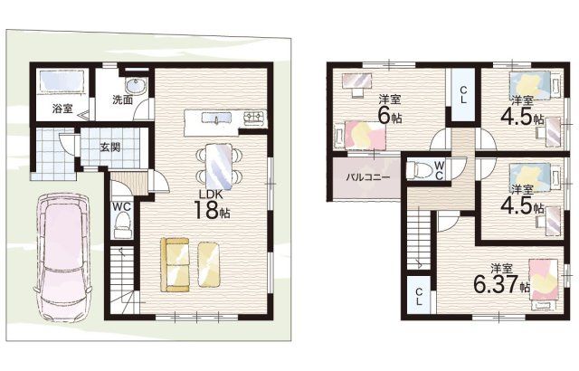 5(土)6(日)現地説明会！◆羽曳野市はびきの　限定1邸の間取り