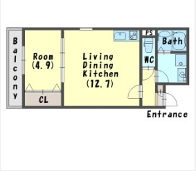 ジーメゾン明石魚住1の間取り