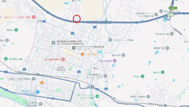 姫路市奥山　　　中古戸建の地図