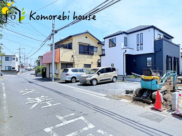 桶川市朝日　3期　新築一戸建て　グラファーレ　の前面道路含む現地写真|前面道路含む現地写真です