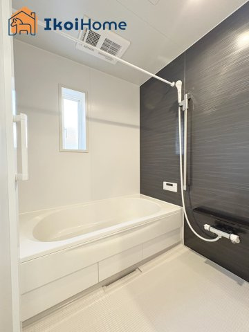 明石市二見町西二見第22　1号棟　新築戸建の浴室|【ホームページに現地動画掲載中】●年中無休：当日予約可●1坪タイプの広々したユニットバスになります