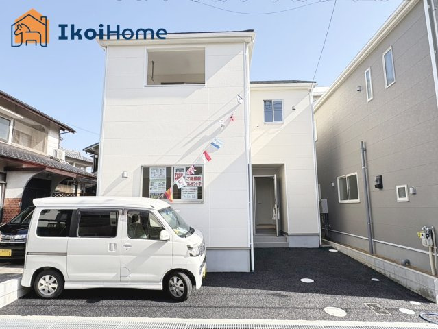 明石市二見町西二見第22　1号棟　新築戸建の外観|限定！新築2棟！西二見駅徒歩14分！駐車スペース2台ございます！閑静な住宅街で子育て環境良好♪