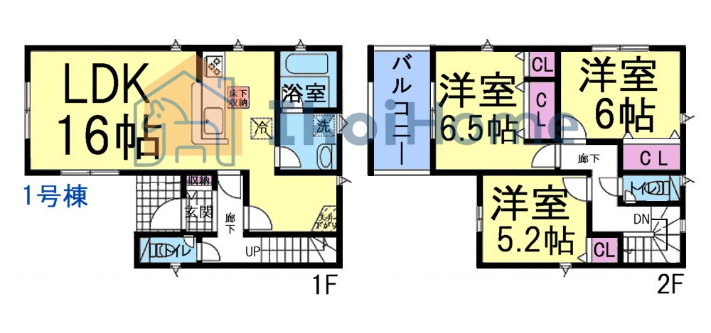 明石市二見町西二見第22　1号棟　新築戸建の間取り|【ホームページに現地動画掲載中】●年中無休：当日予約可●3LDKの間取り！性能評価習得ですので安心！