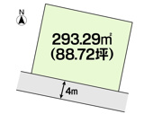 土地　玉島阿賀崎三丁目　全1区画　88.72坪の画像