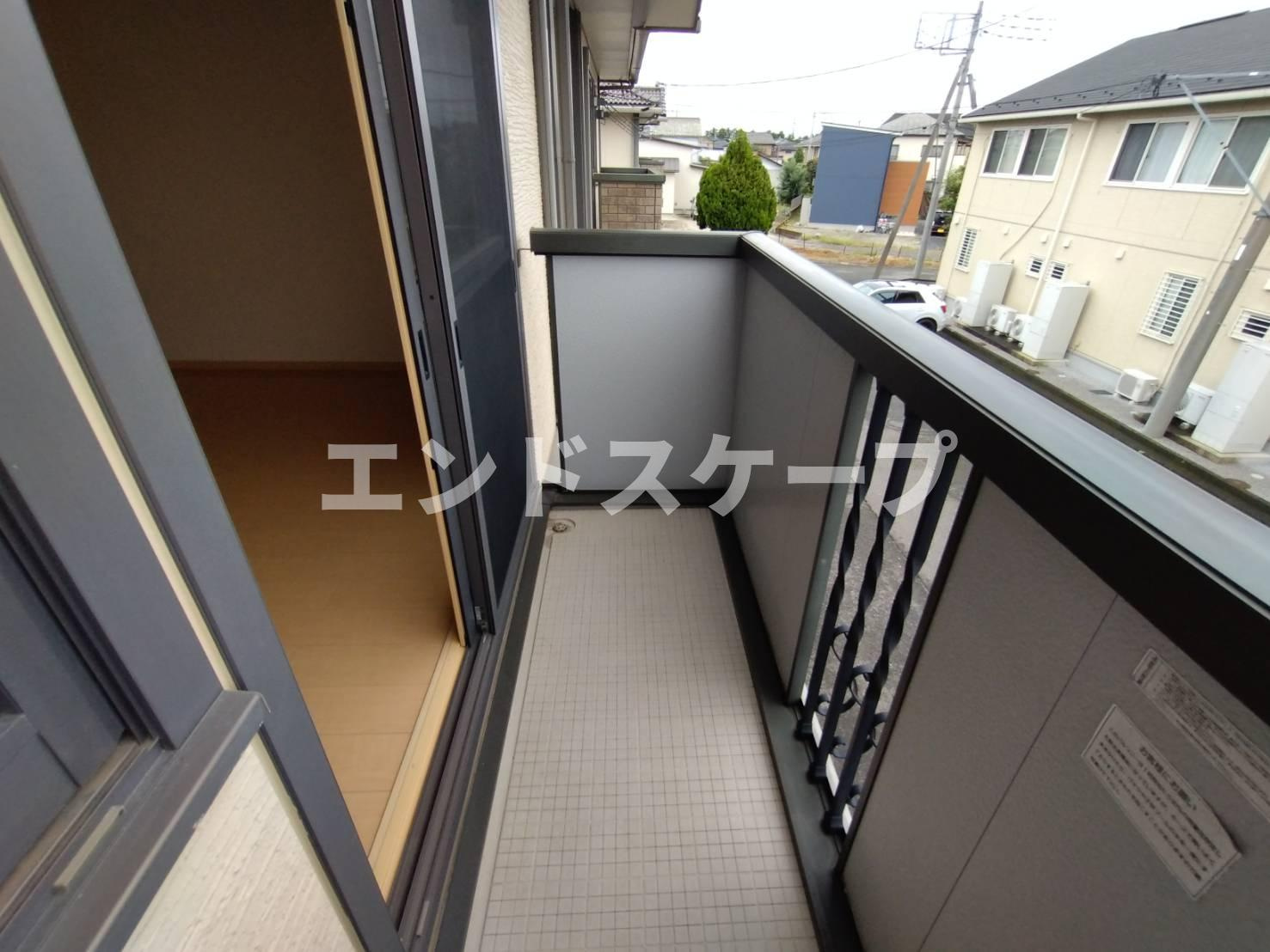 リュエル　Ｂのバルコニー|高崎、前橋エリアのお部屋探しはエンドスケープまで！お客様の理想お聞かせ下さい♪