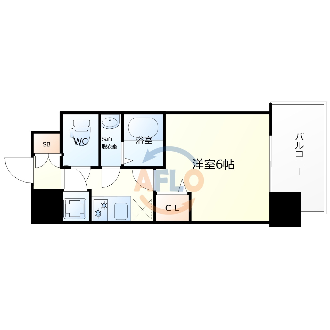 レジュールアッシュ緑橋駅前の間取り