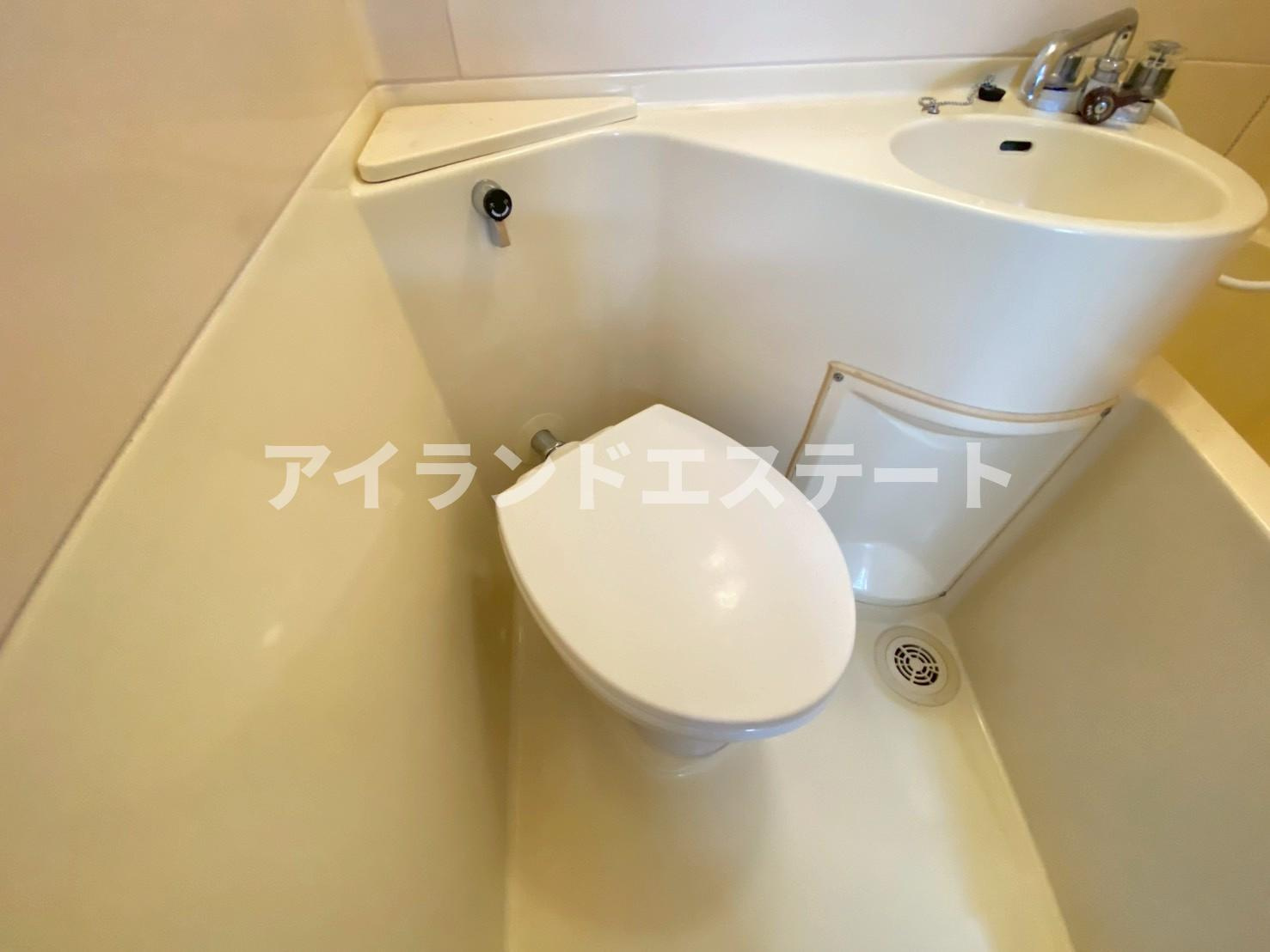 10FLATS　駅近　室内洗濯機置場　南向きのトイレ