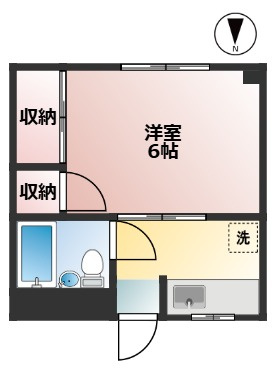 竹見コーポ　敷金0　礼金0　最上階　の間取り