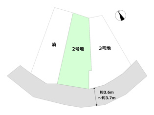 宝塚市中筋山手２丁目新築一戸建ての区画図