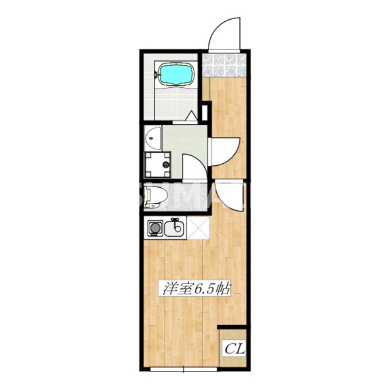 Teams Ojiの間取り|北西向きです