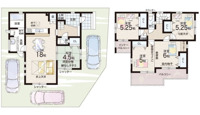 ●29(土)30(日)現地説明会！　桜井市大福　全4邸の間取り|1号地