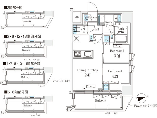 リビオメゾン御茶ノ水EASTの間取り|2DK