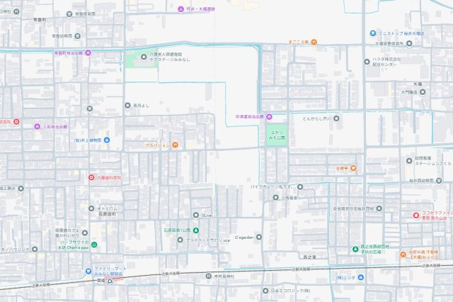 桜井市大福　新築一戸建ての地図