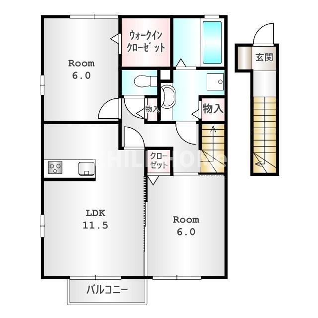 ｃａｓａ　Ⅱの間取り|当社、チルホームのHPもご覧ください(^^)/物件情報多数♪