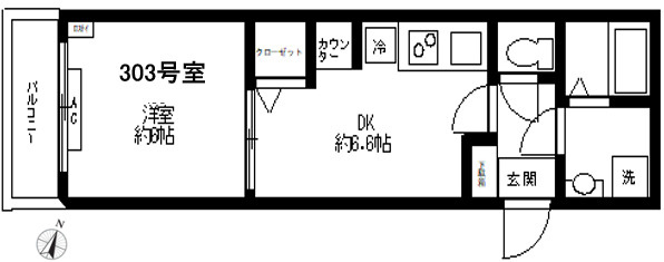 フォセット西巣鴨の間取り