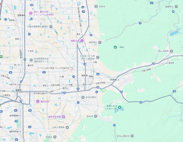 桜井市三輪　第11期　新築一戸建ての地図