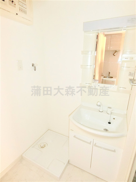 ヴァレッシア蒲田シティの洗面所|洗面脱衣所　独立洗面台　室内洗濯機置き場