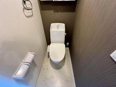 【トイレ】 | 仮）取手市上高井648新築アパート | シャワー付トイレ（イメージ）