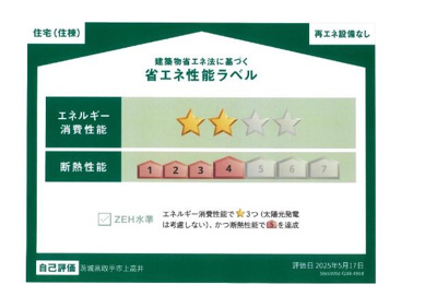 【外観】 | 仮）取手市上高井648新築アパート | 省エネ性能ラベル