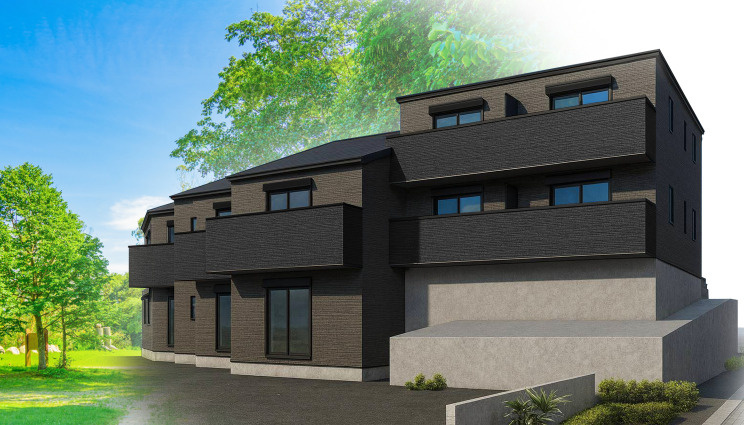 サンビルダープラス高羽ガーデンの外観パース