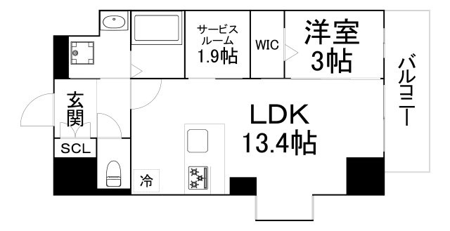 【間取り】 | プレサンスNEO九条ディアシス