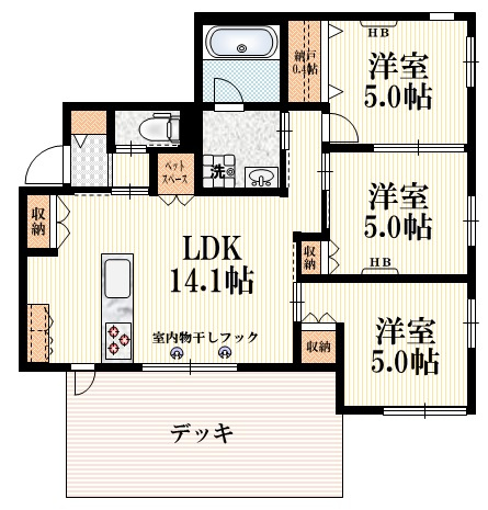 エアタワーＫＯＭＡＥの間取り