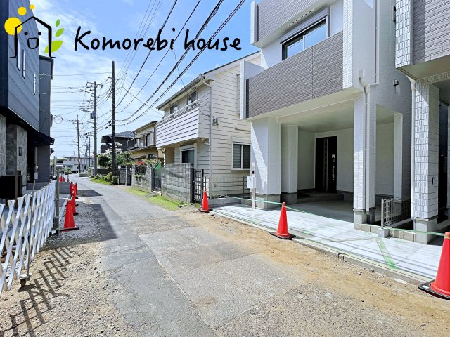 第1上尾市谷津　新築一戸建て　Aの前面道路含む現地写真|前面道路含む現地写真です