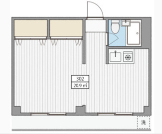 【間取り】 | 南向きの角部屋で2面採光です！