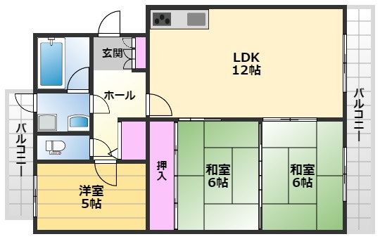 【間取り】 | 中百舌鳥グリーンハイツ